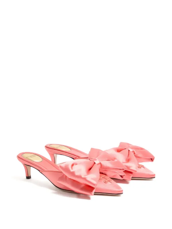 ヴァレンティノ　ビビッドピンク　ミュール Valentino Garavani Yolande リボン ミュール | ピンク | FARFETCH JP