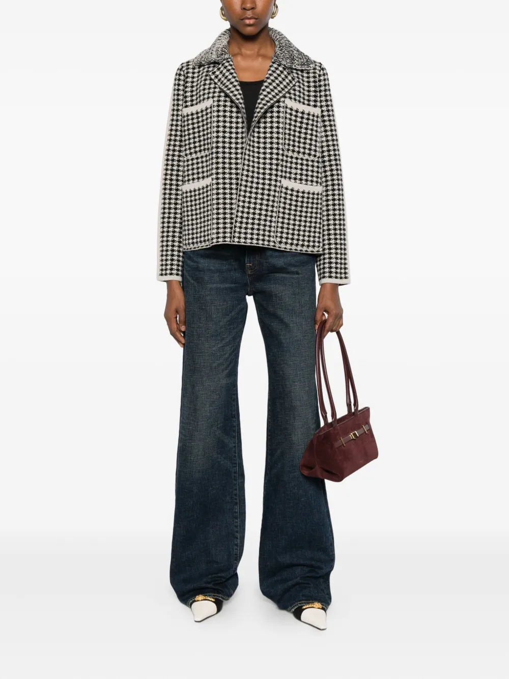 Cividini houndstooth-pattern cardigan | Cardigans | Image 2