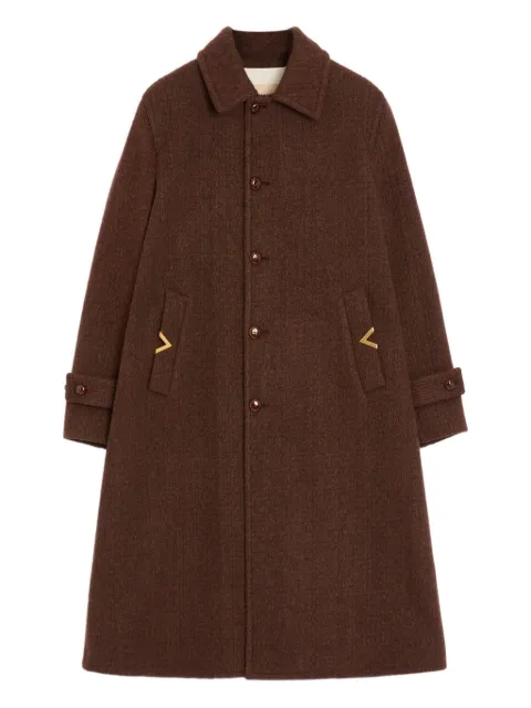 Valentino Garavani single-breasted coat in melange wool