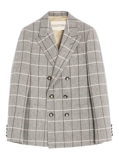 Valentino Garavani بليزر كاروهات بصفي أزرار