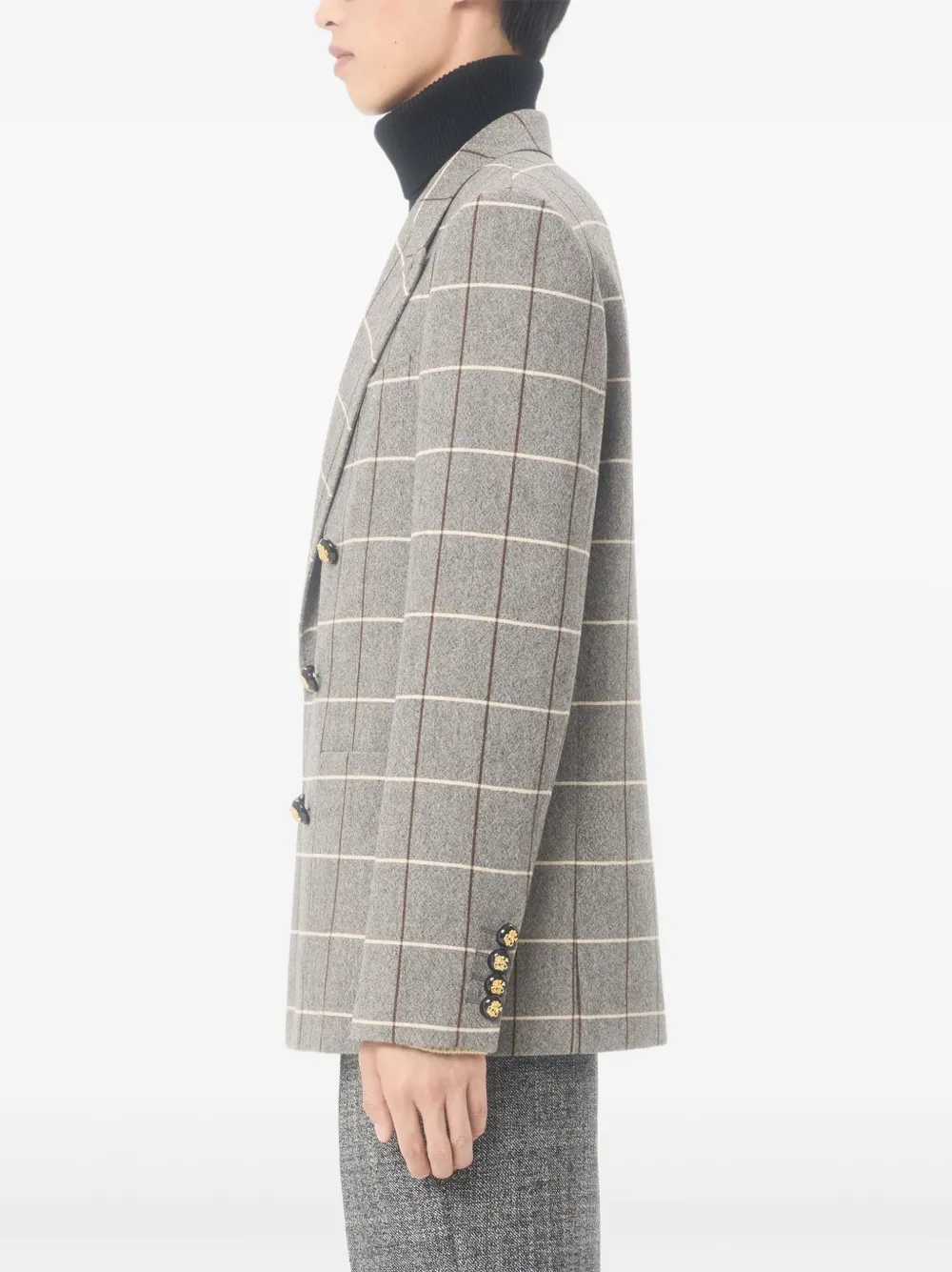 Valentino Garavani Geruite blazer Grijs