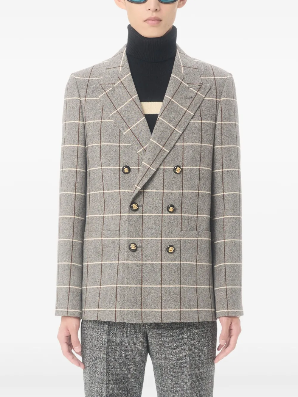 Valentino Garavani Geruite blazer Grijs