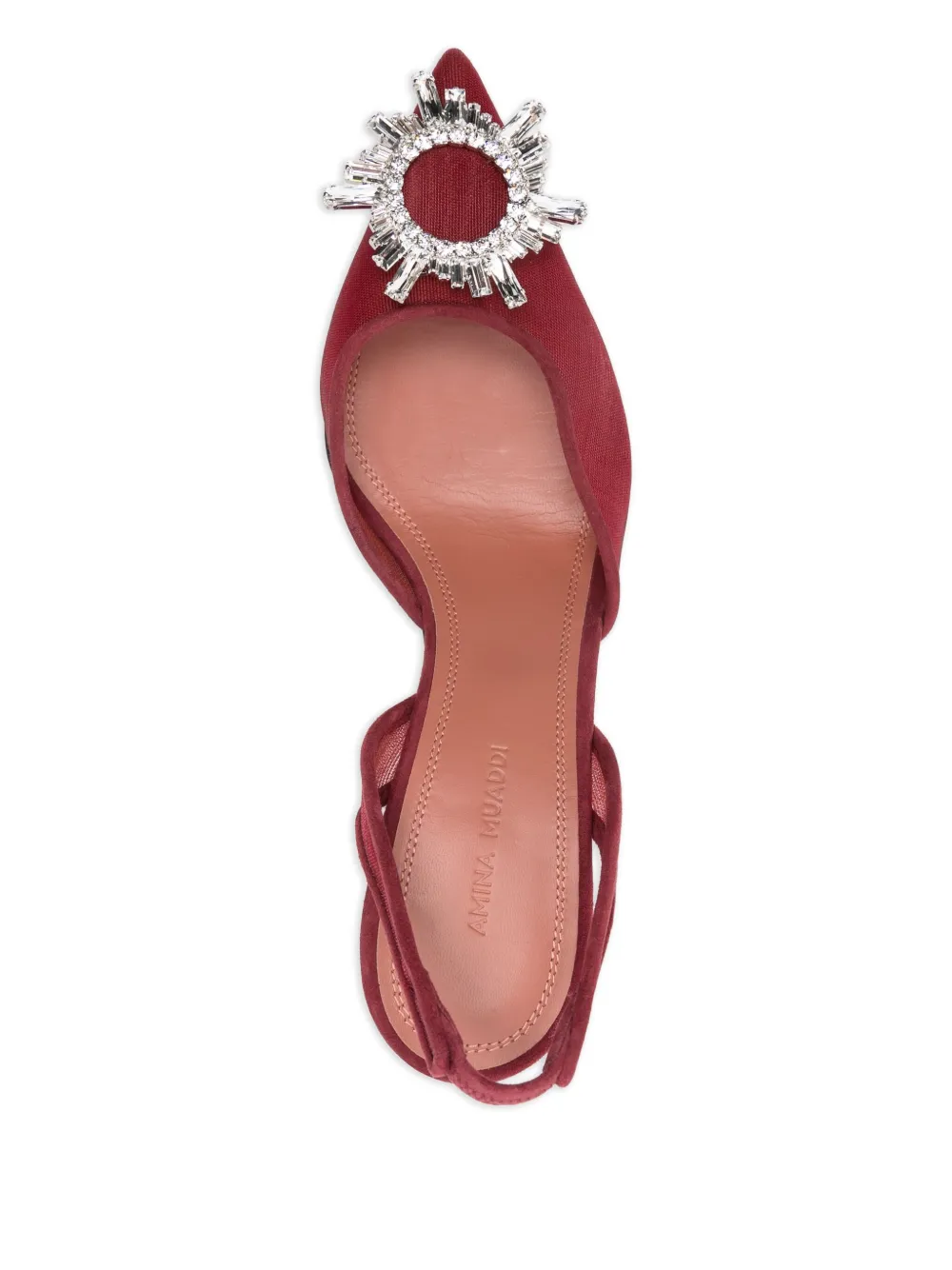 Amina Muaddi 95mm Begum pumps Rood
