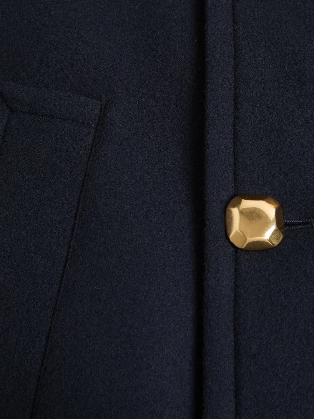 Valentino Garavani Vilten wollen jas met dubbele rij knopen Blauw