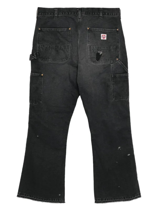 SAINT MXXXXXX Patchwork Bootcut Jeans | Black | FARFETCH