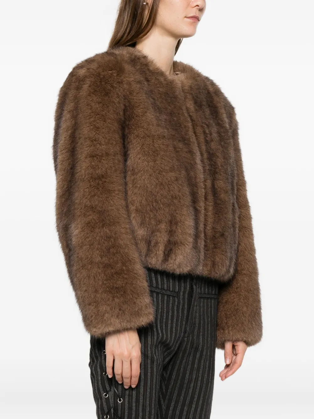 Stand Studio Zip-up Jacket In Brown