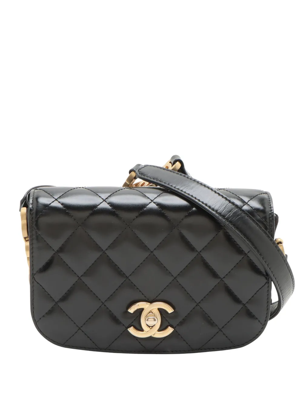 CHANEL Pre-Owned 2021-2025 Mini Shiny Calfskin My Sweet CC Flap CHANEL Pre-Owned 2021-2025 Mini Shiny Calfskin My Sweet CC Flap