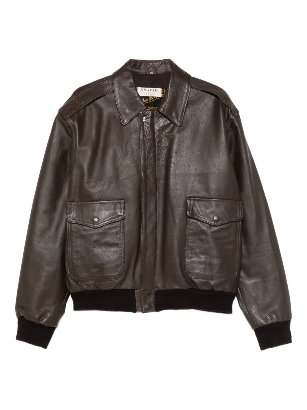 A.N.G.E.L.O. Vintage Cult Giacca in pelle anni '90 - Marrone