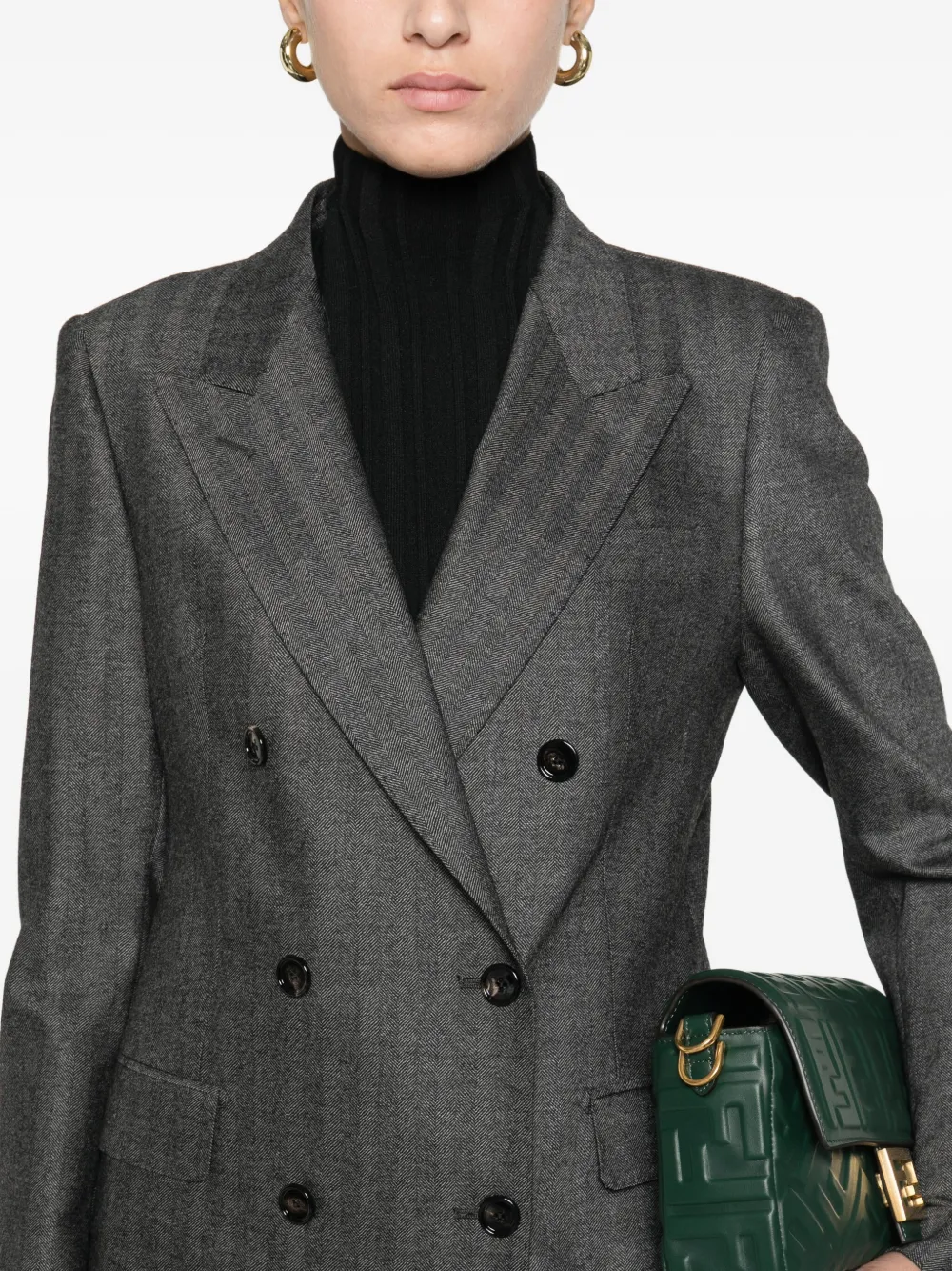 Tagliatore Pak met dubbele rij knopen Grijs