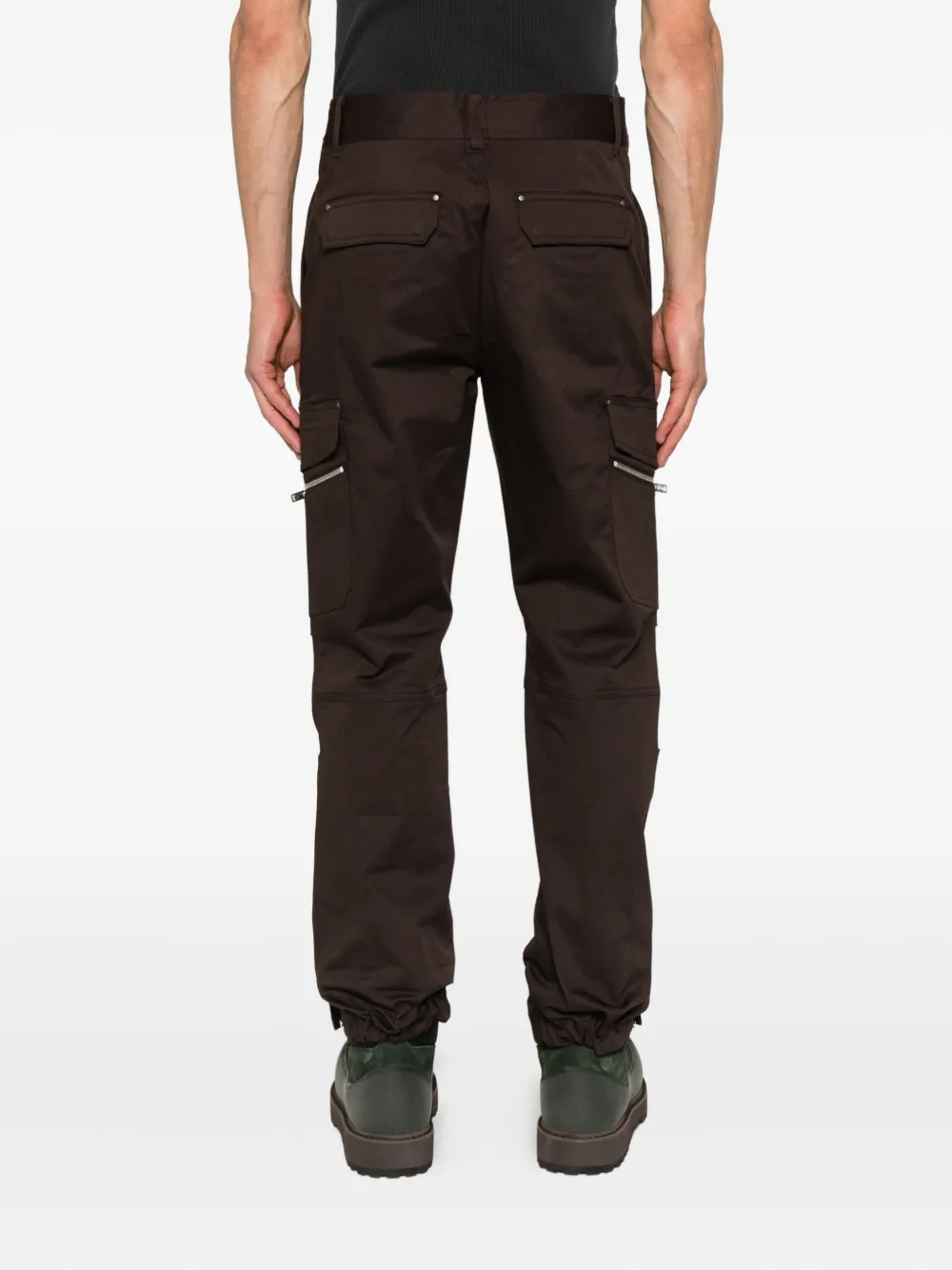 Moose Knuckles Cargo-pockets Logo-patch Trousers In Brown