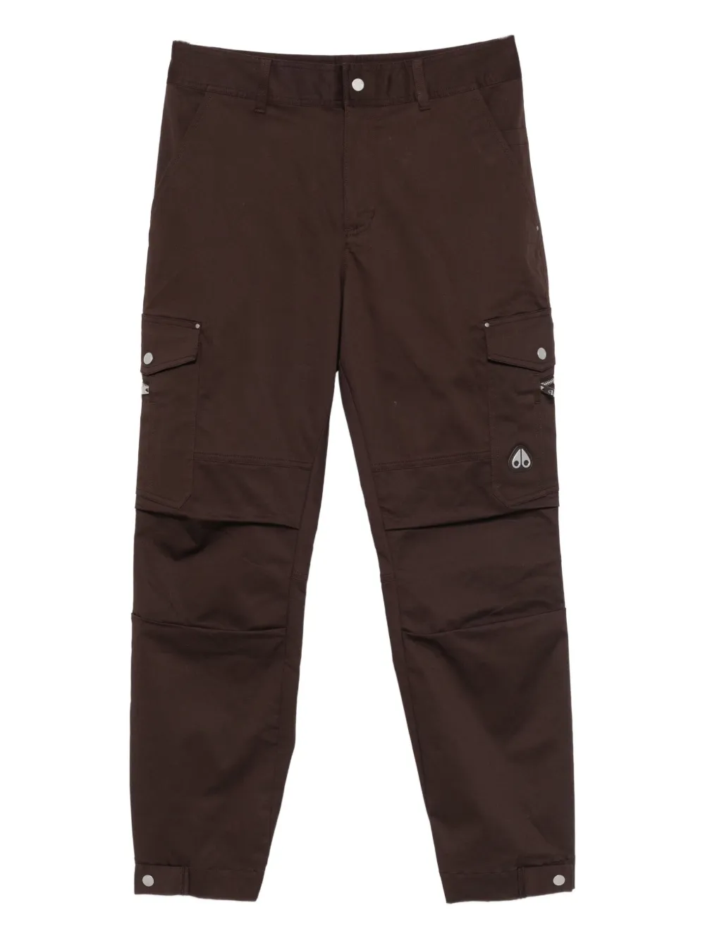 Moose Knuckles cargo-pockets logo-patch trousers | Brown | Image 1