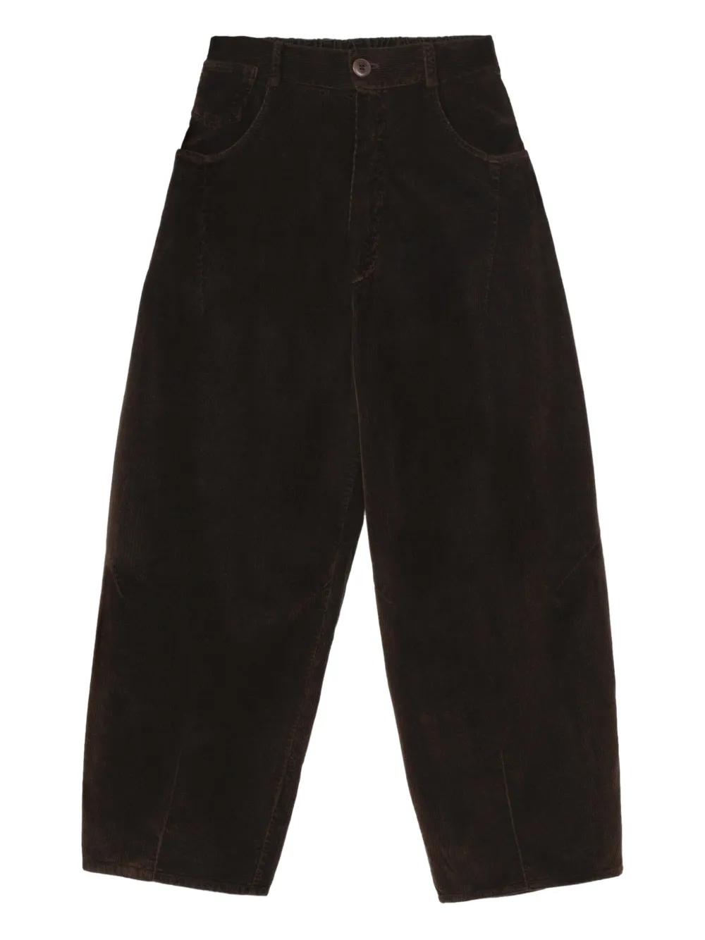 Cordera Corduroy-effect Trousers In Brown