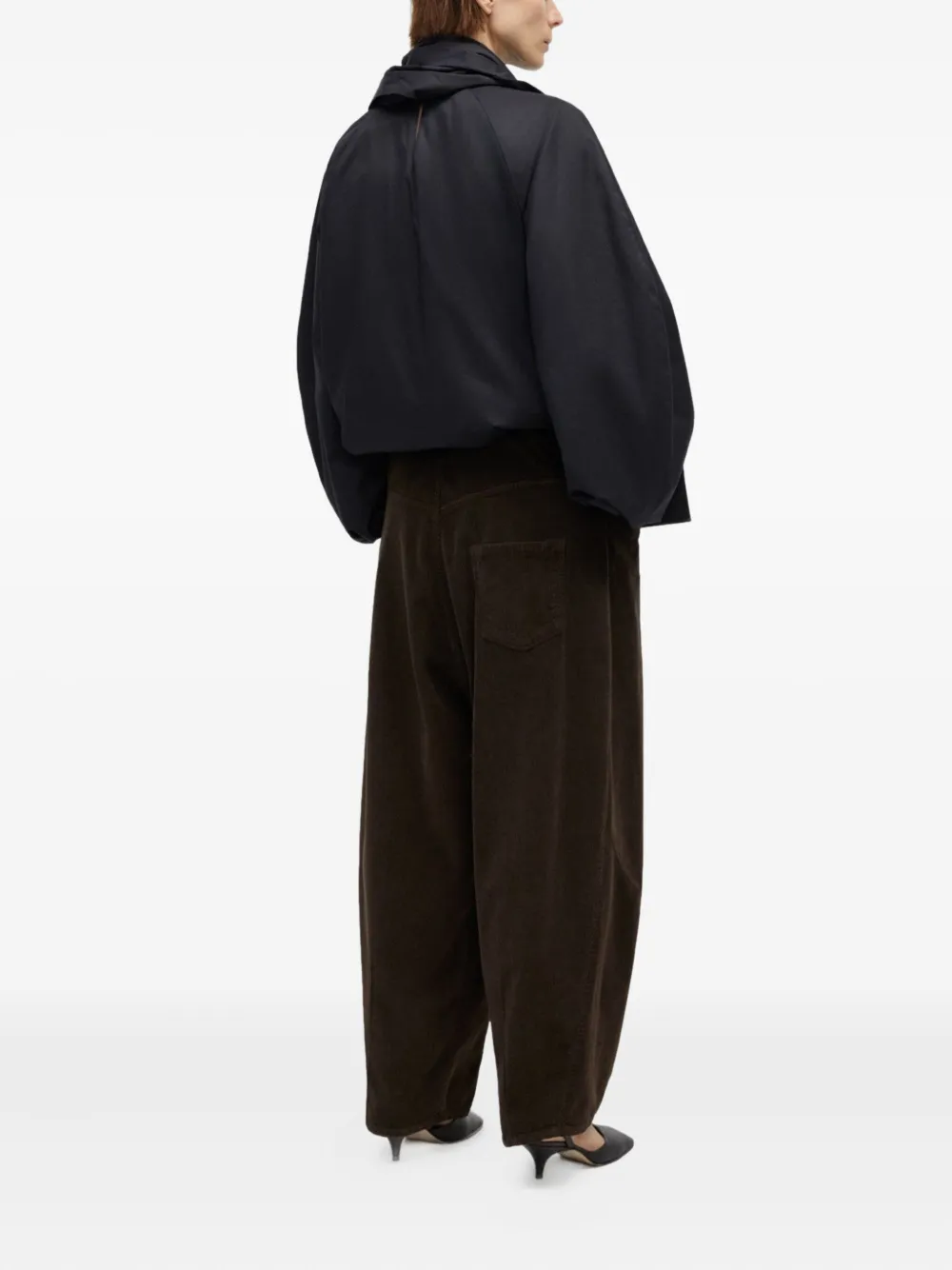 Cordera Corduroy-effect Trousers In Brown