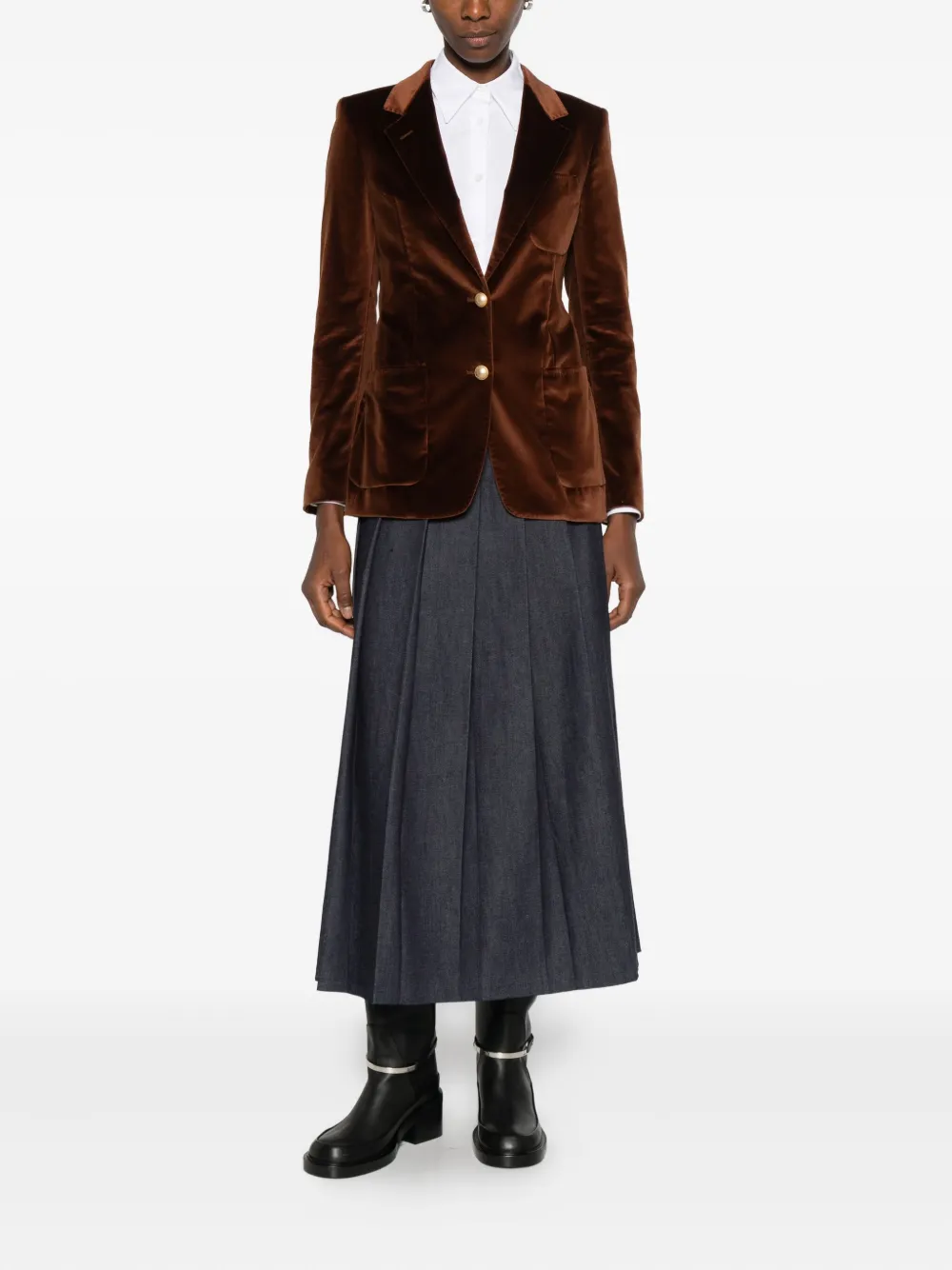 Tagliatore J-parigi Single-breasted Blazer In Brown