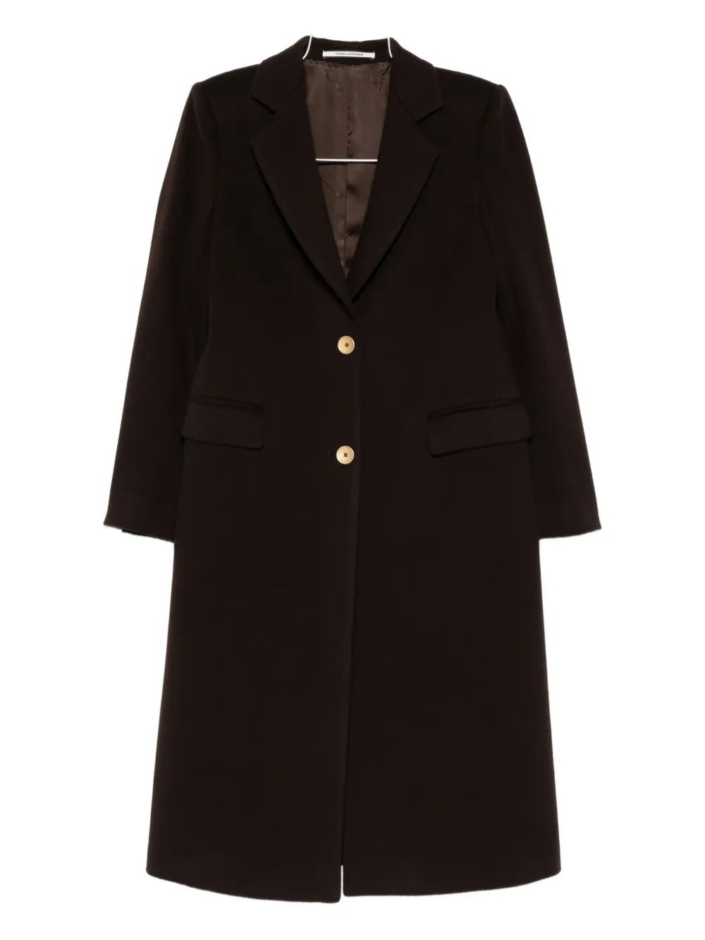 Tagliatore Buttoned Coat In Brown