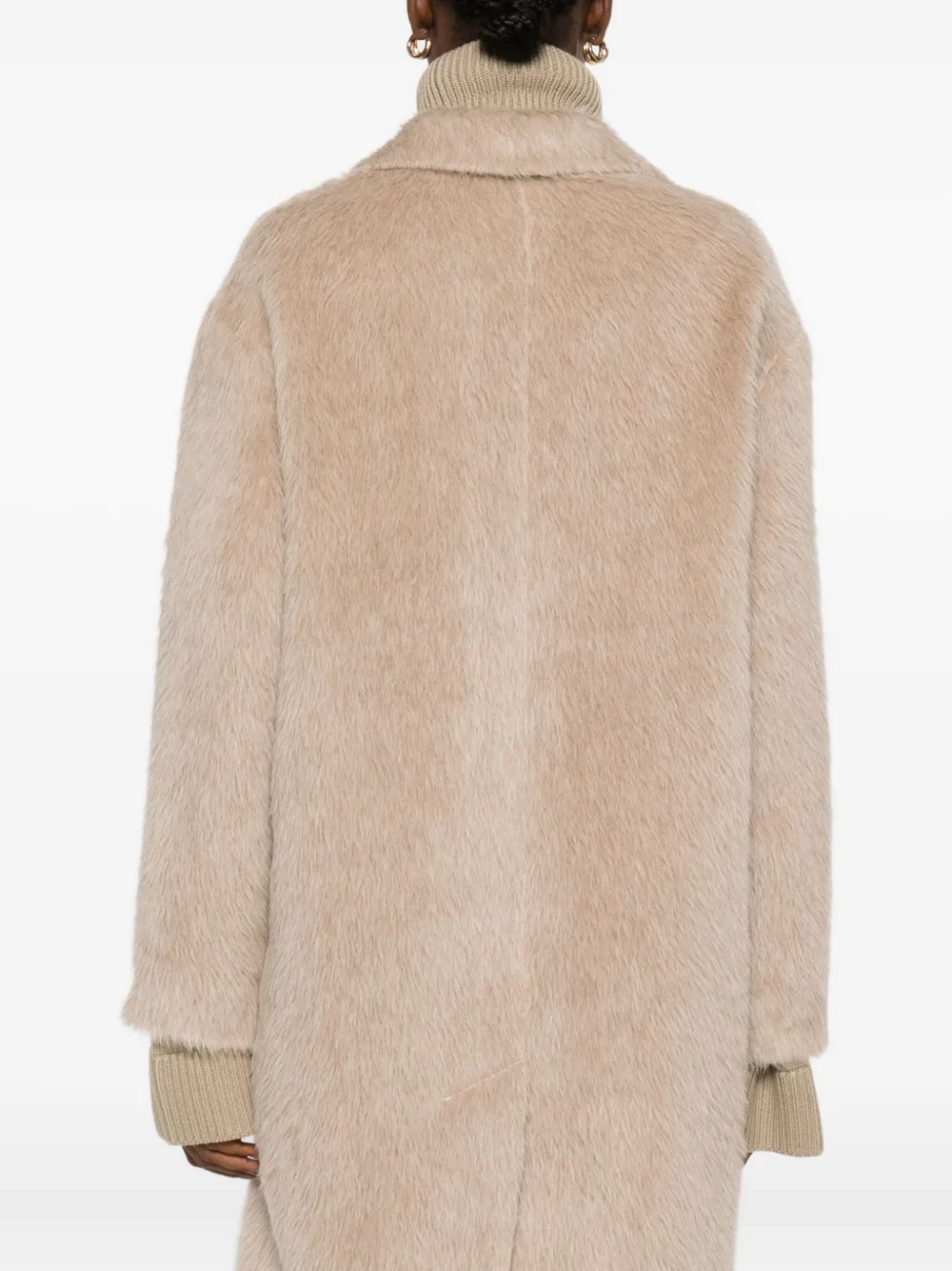 Tagliatore Linden Double-breasted Pocket Long Coat In Neutral