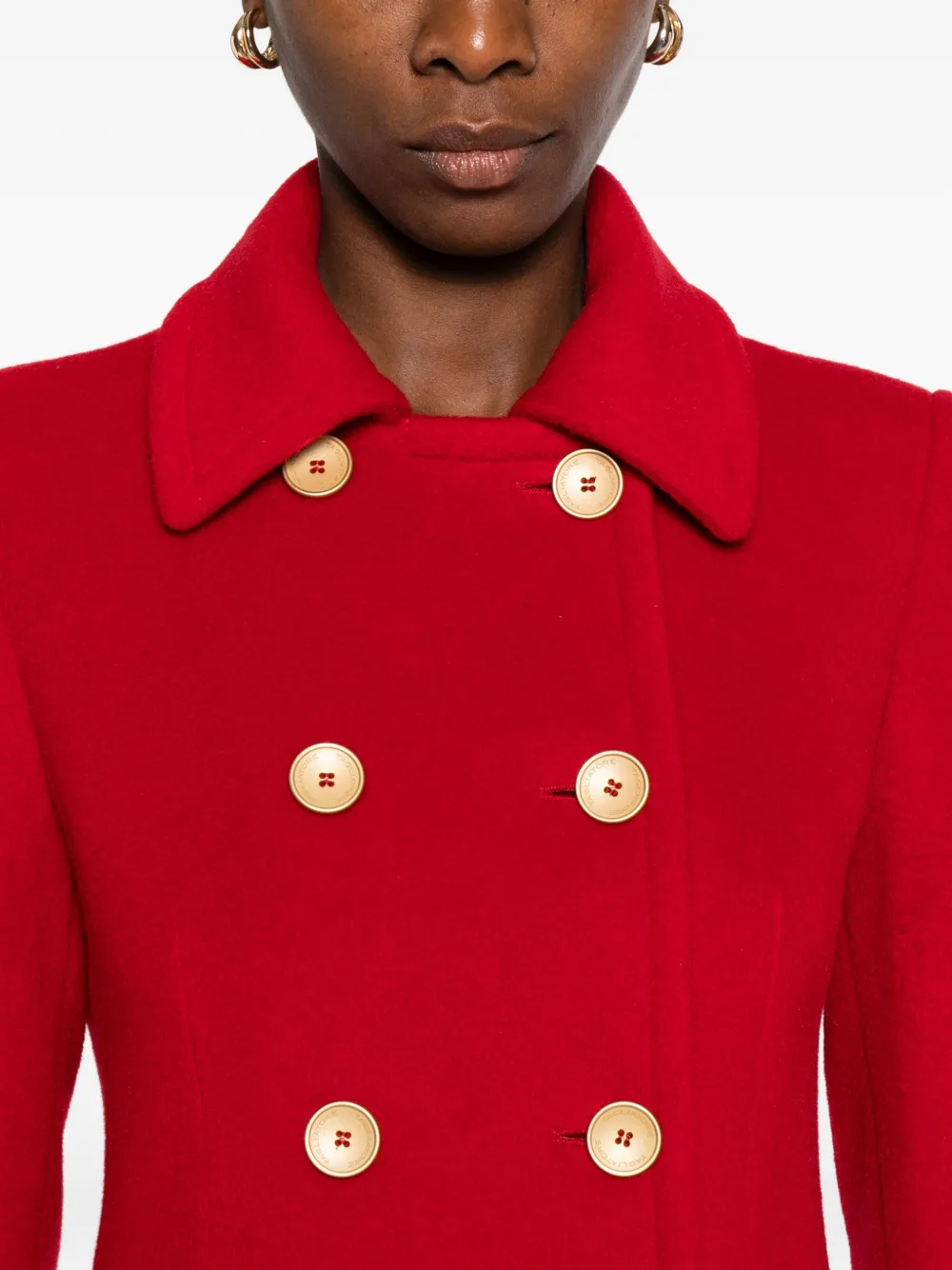 Tagliatore Hennie Double-breasted Coat In Red