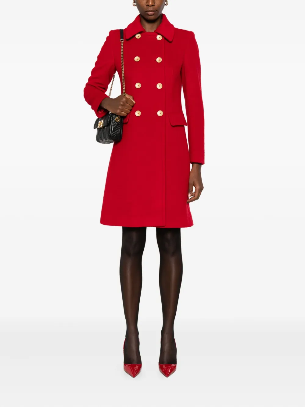 Tagliatore Hennie Double-breasted Coat In Red