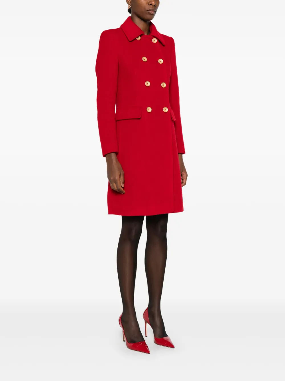 Tagliatore Hennie jas met dubbele rij knopen Rood