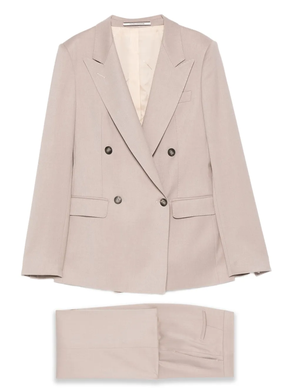 Tagliatore double-breasted buttoned suit | Pink | Image 1