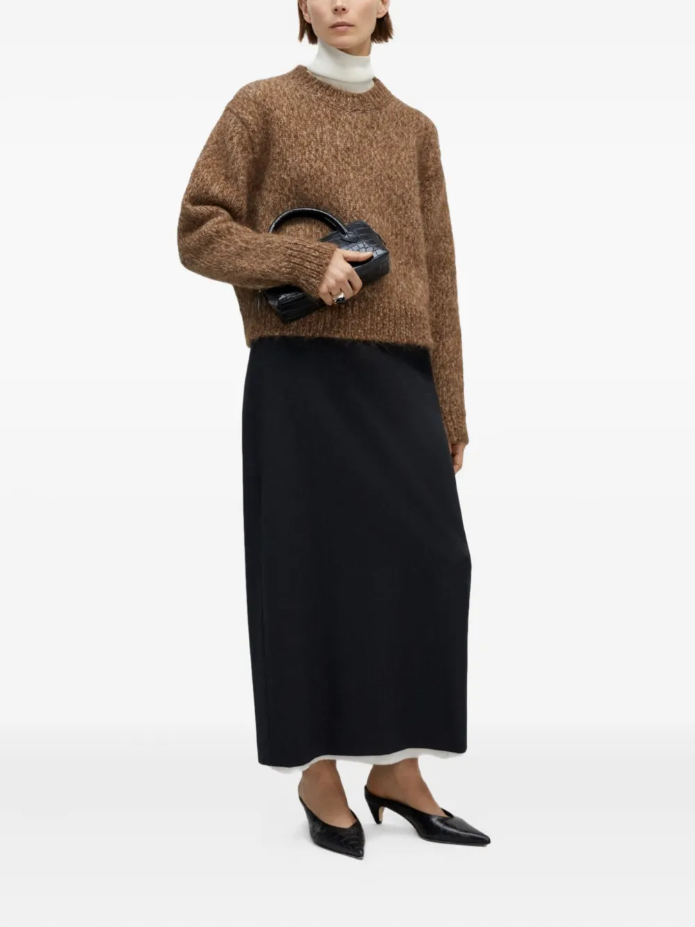 Cordera Long-sleeve Sweater In Brown