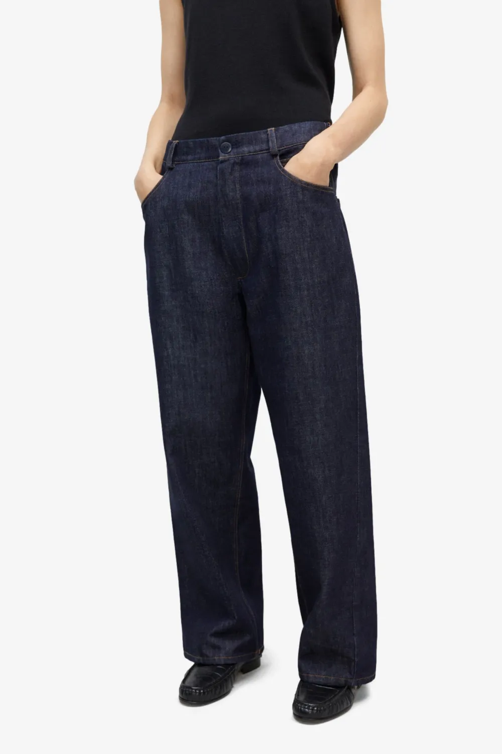 Cordera Broek met knoopsluiting Blauw