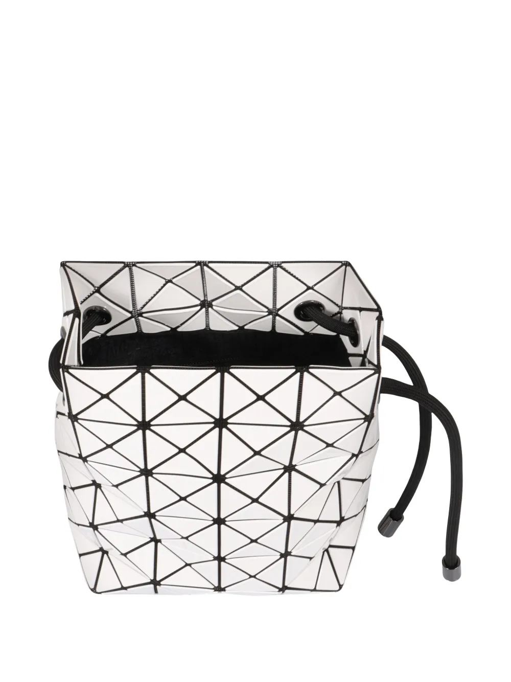 Bao Bao Issey Miyake Geometric Drawstring Bucket Bag In White