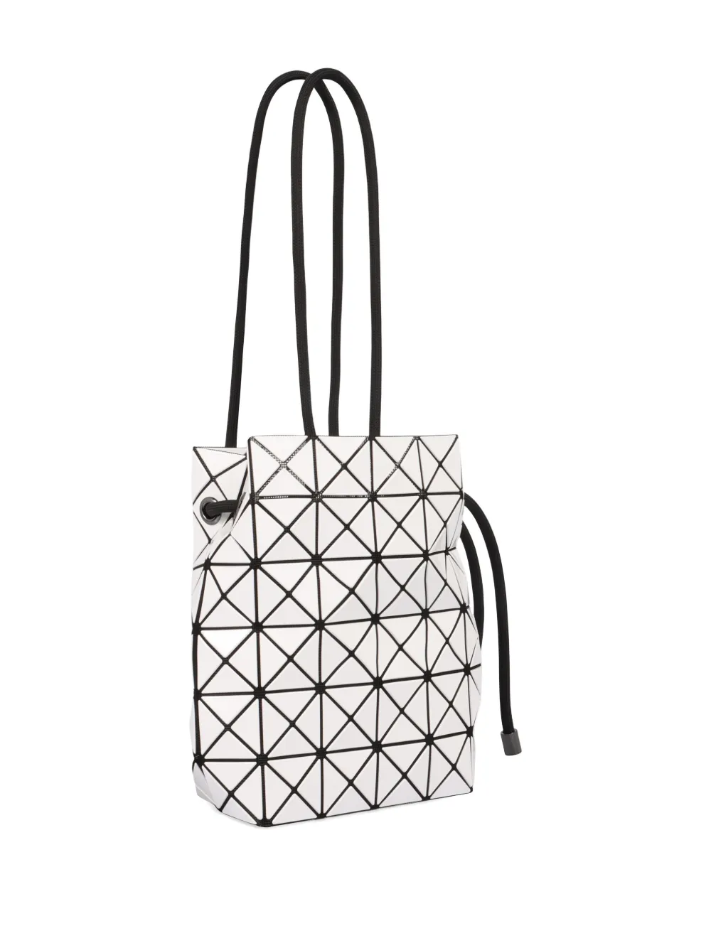 Bao Bao Issey Miyake Geometric Drawstring Bucket Bag In White