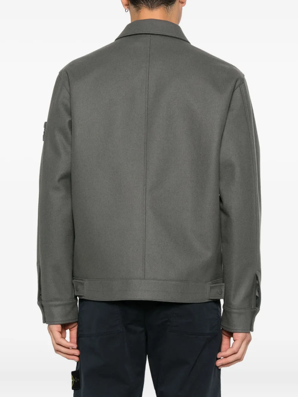 Stone Island Ghost jack met rits Grijs