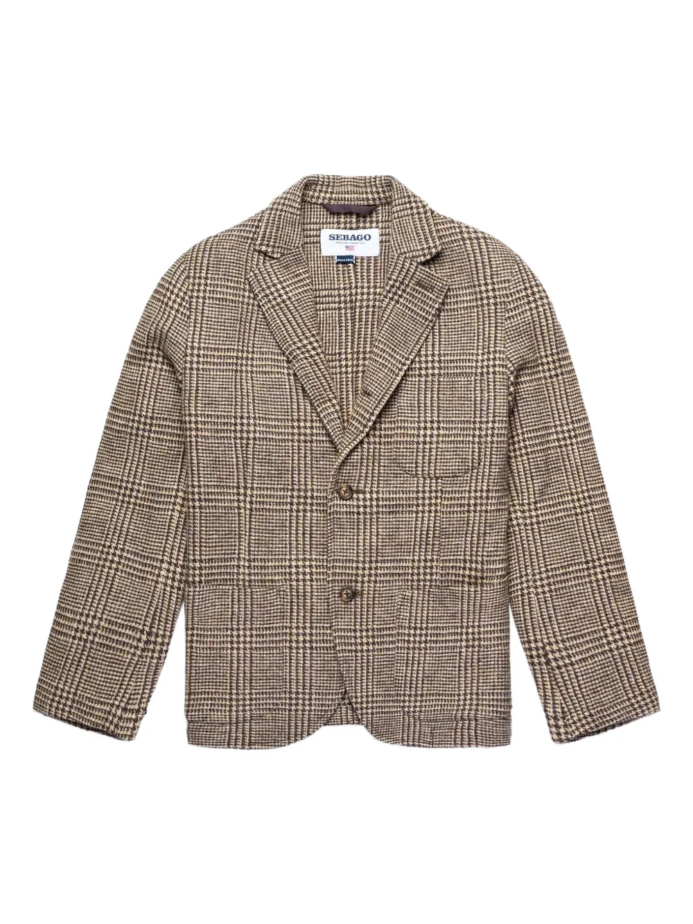 Sebago Neddick Prince-of-wales Check Blazer In Neutral