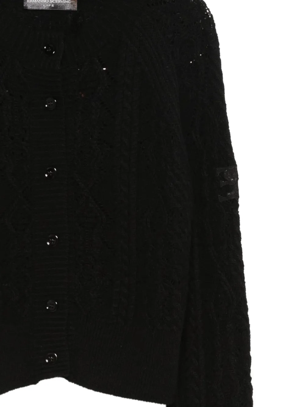 Ermanno Scervino Button-fastening Cardigan In Black