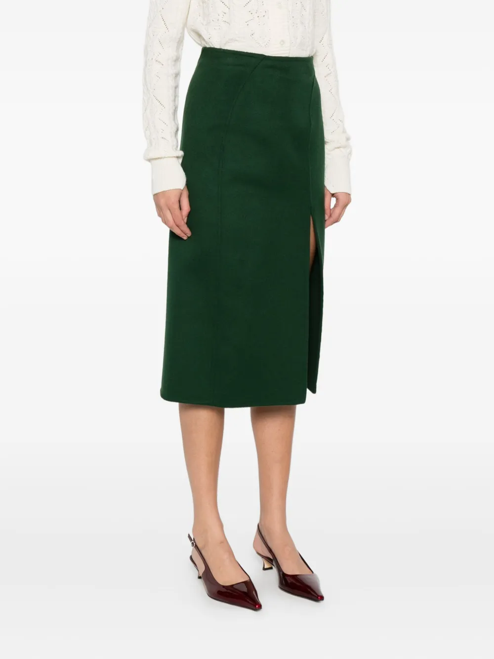 Ermanno Scervino Straight Skirt In Green