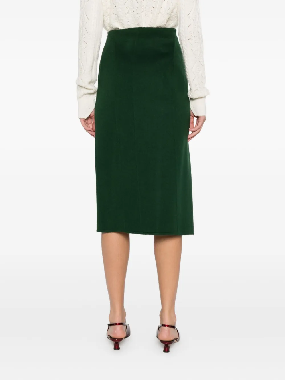 Ermanno Scervino Straight Skirt In Green