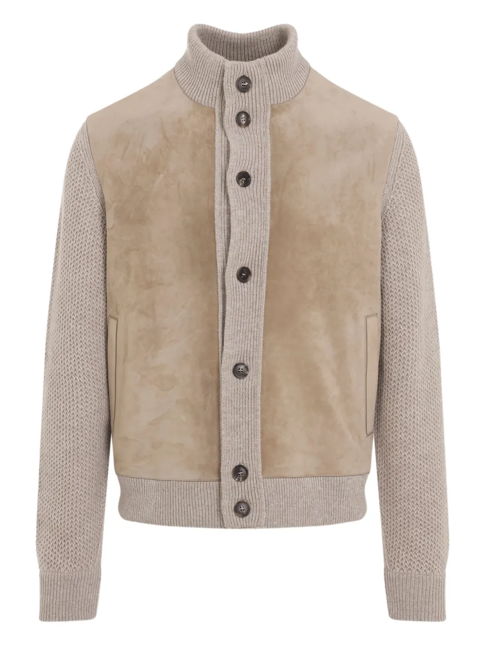 Zegna panelled cardigan | Neutrals | Image 1