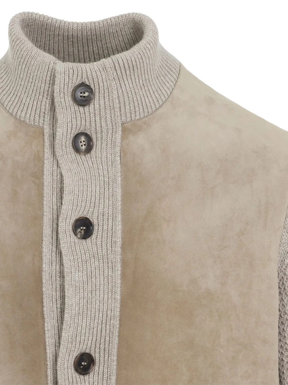 Zegna Vest met vlakken Beige