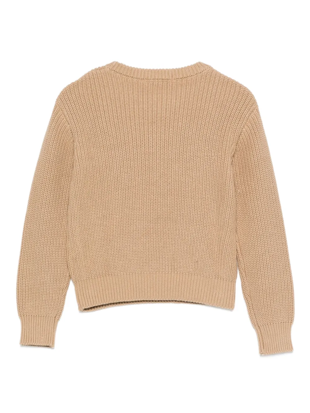 MSGM Kids Trui met logoprint en ronde hals Beige