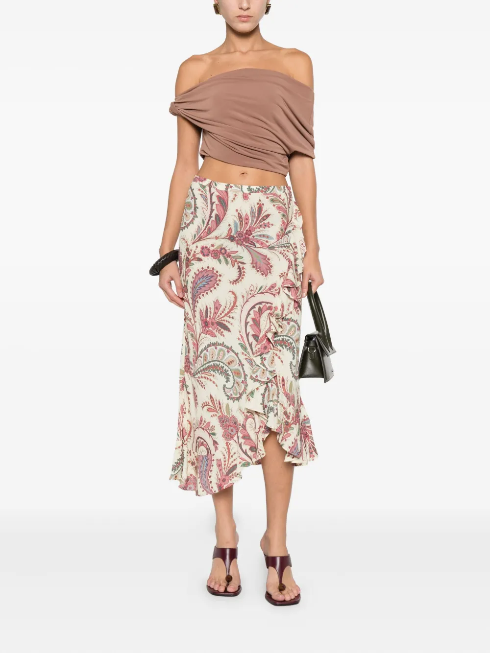 ETRO Asymmetrische rok - Beige