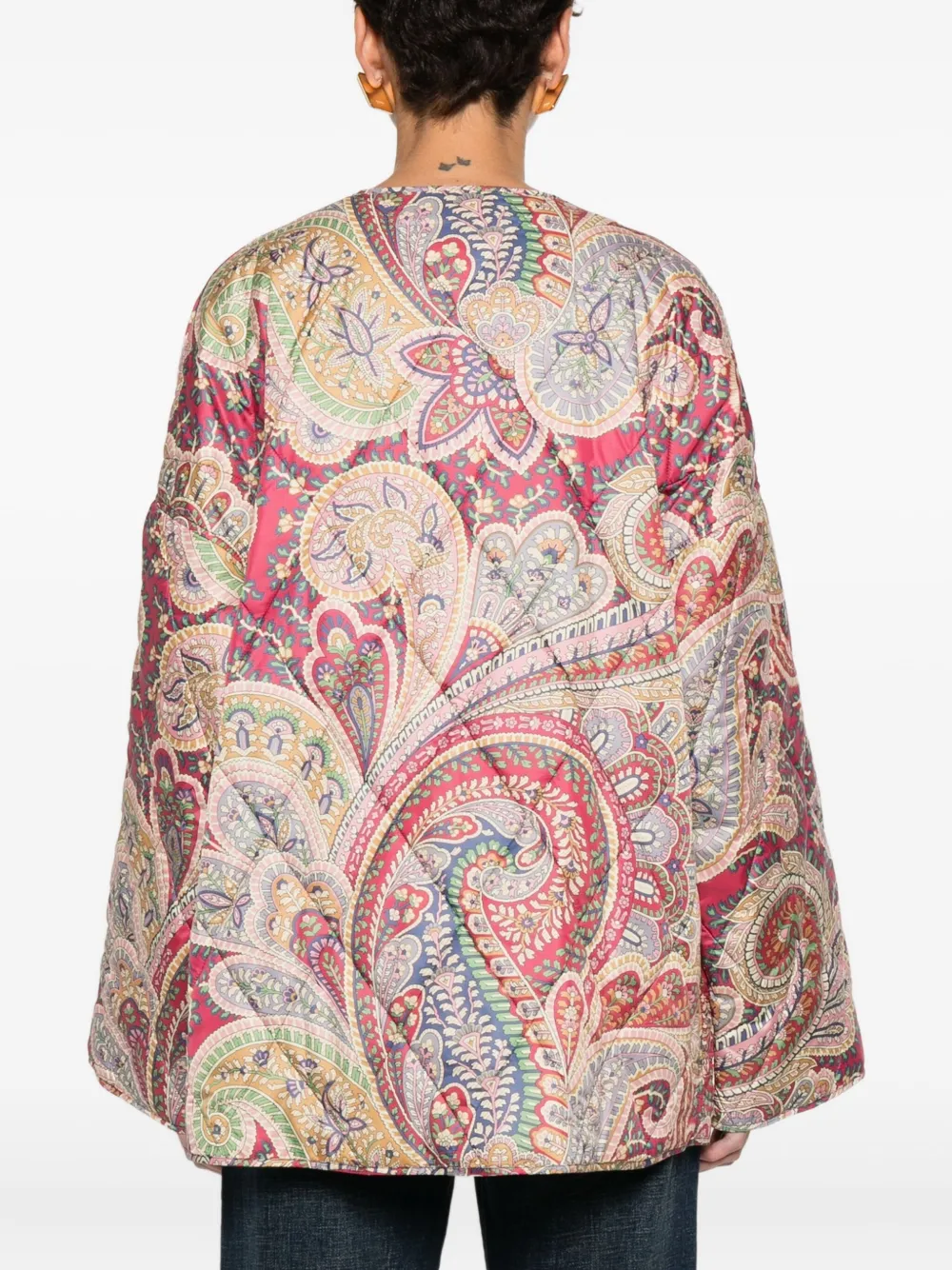 ETRO Gewatteerd jack met paisley-print Rood