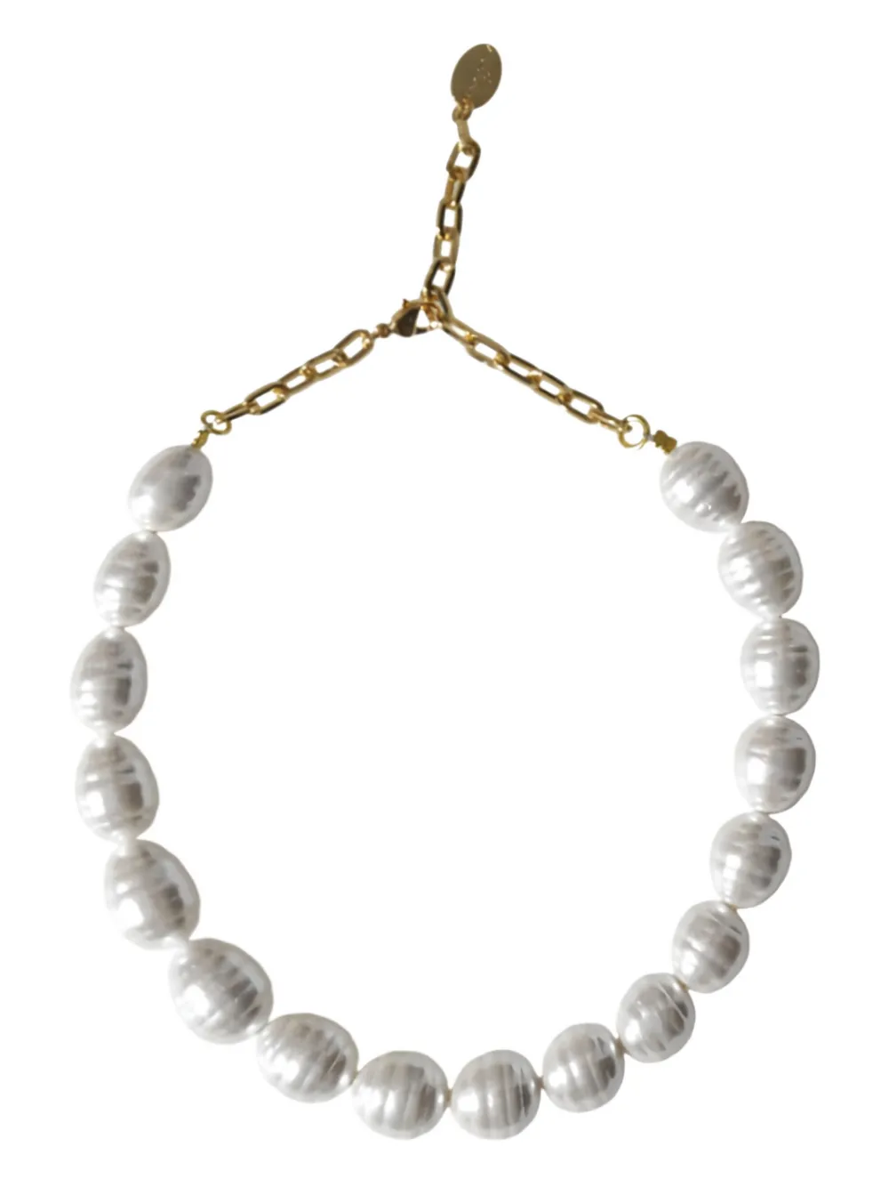 Alevì pearl-effect chain necklace - Weiß