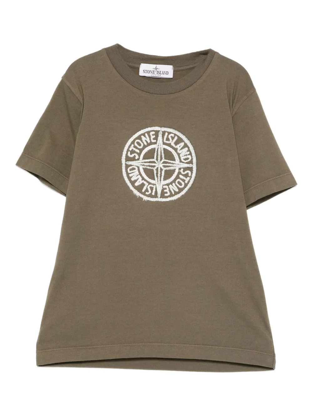 Stone Island Junior logo-embroidered t-shirt - Verde