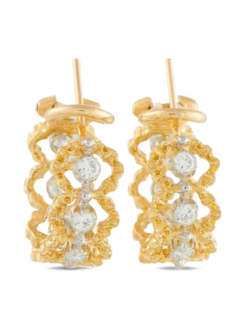 Buccellati 18K yellow gold diamond earrings