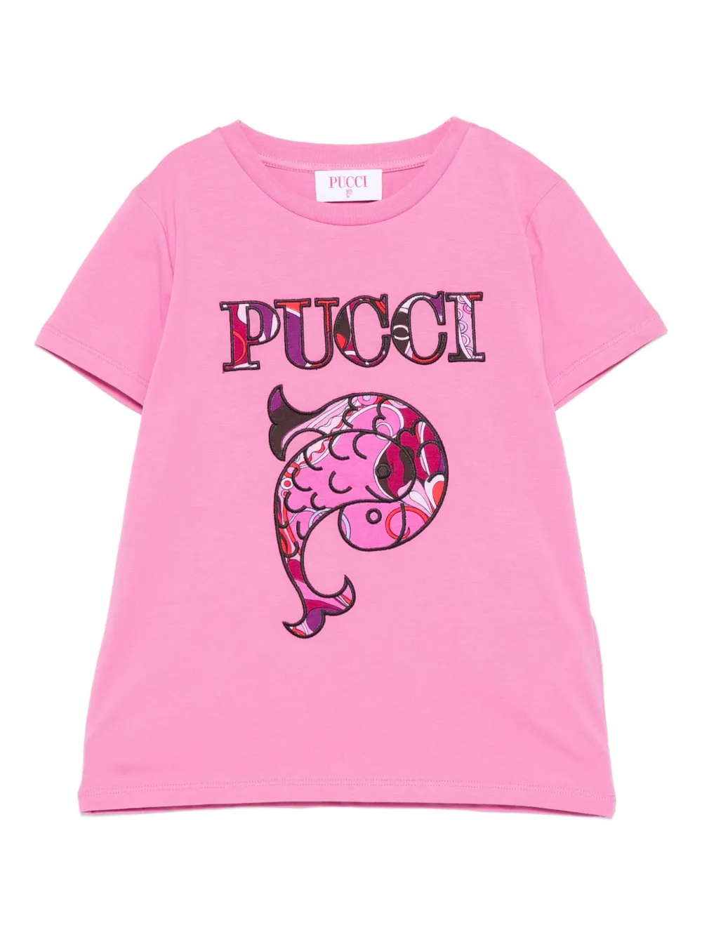 PUCCI Junior playera con logo estampado | rosado | Image 1