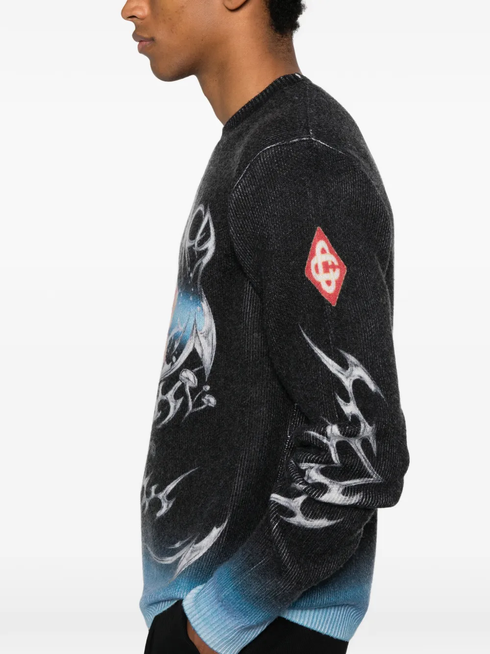 Casablanca Trui met print Zwart