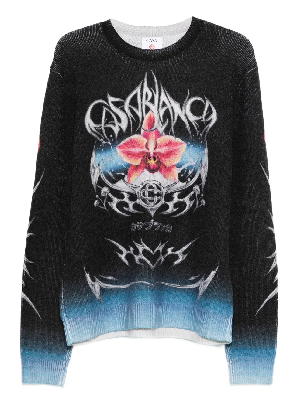 Casablanca Trui met print Zwart