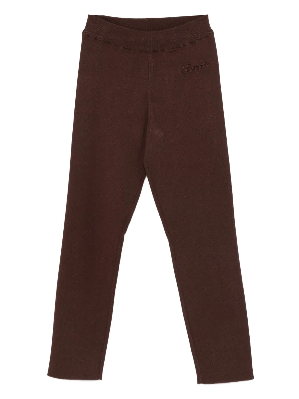 Laneus ribbed-waistband trousers - Marrone