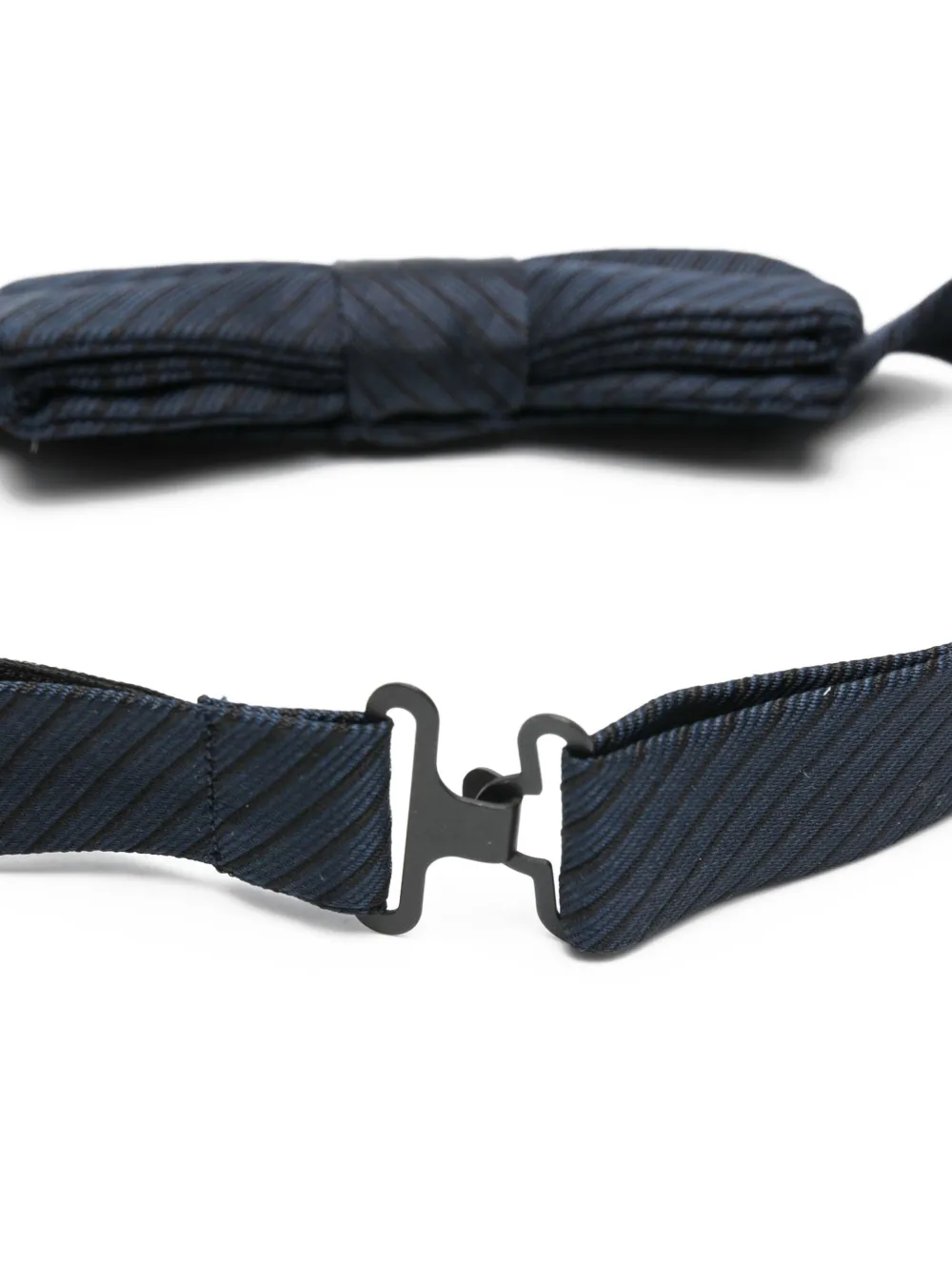 Emporio Armani Kids Gestreepte vlinderstrik Blauw