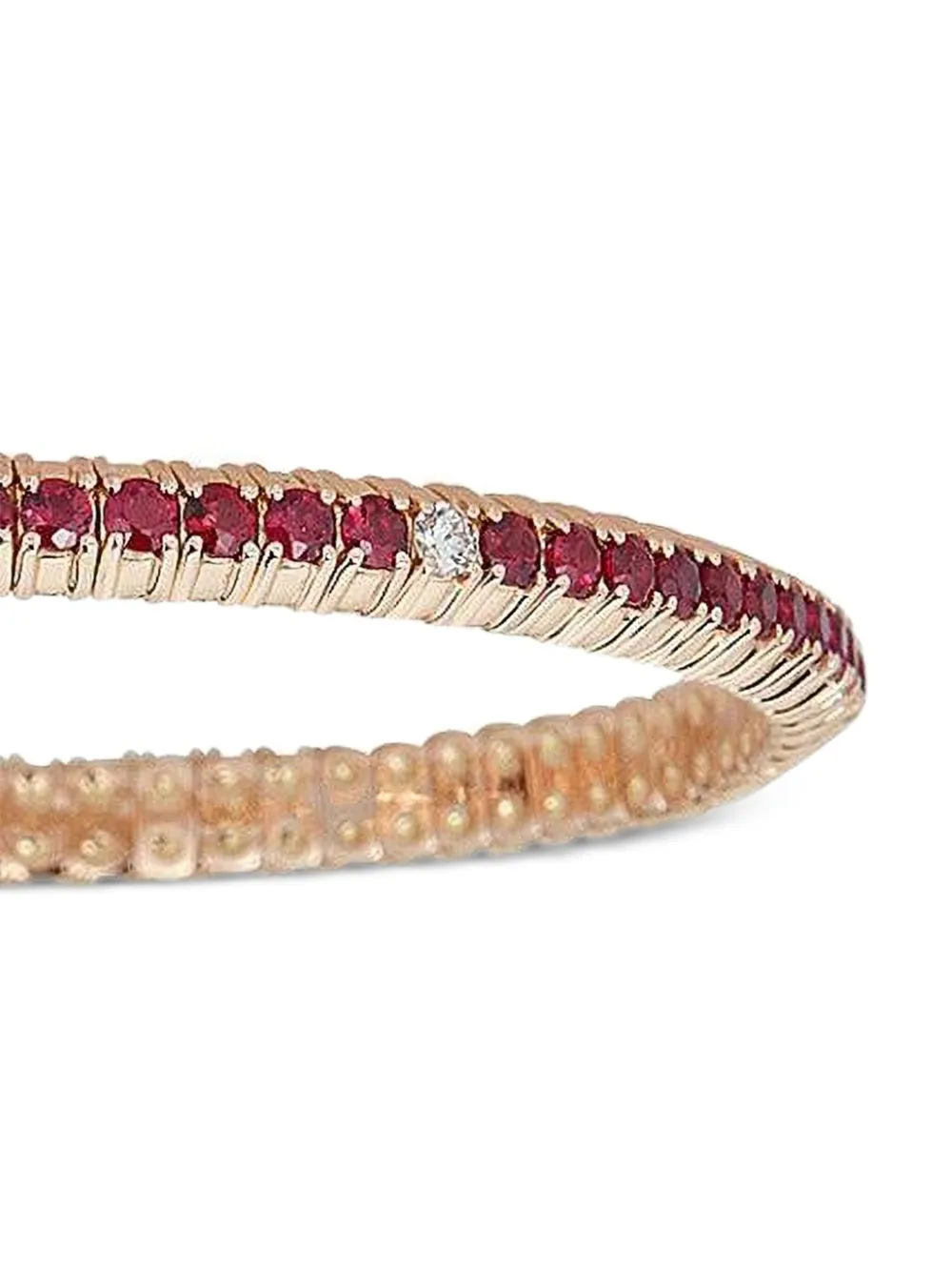 Zydo 18k Rose Gold Diamond And Ruby Bracelet In Pink