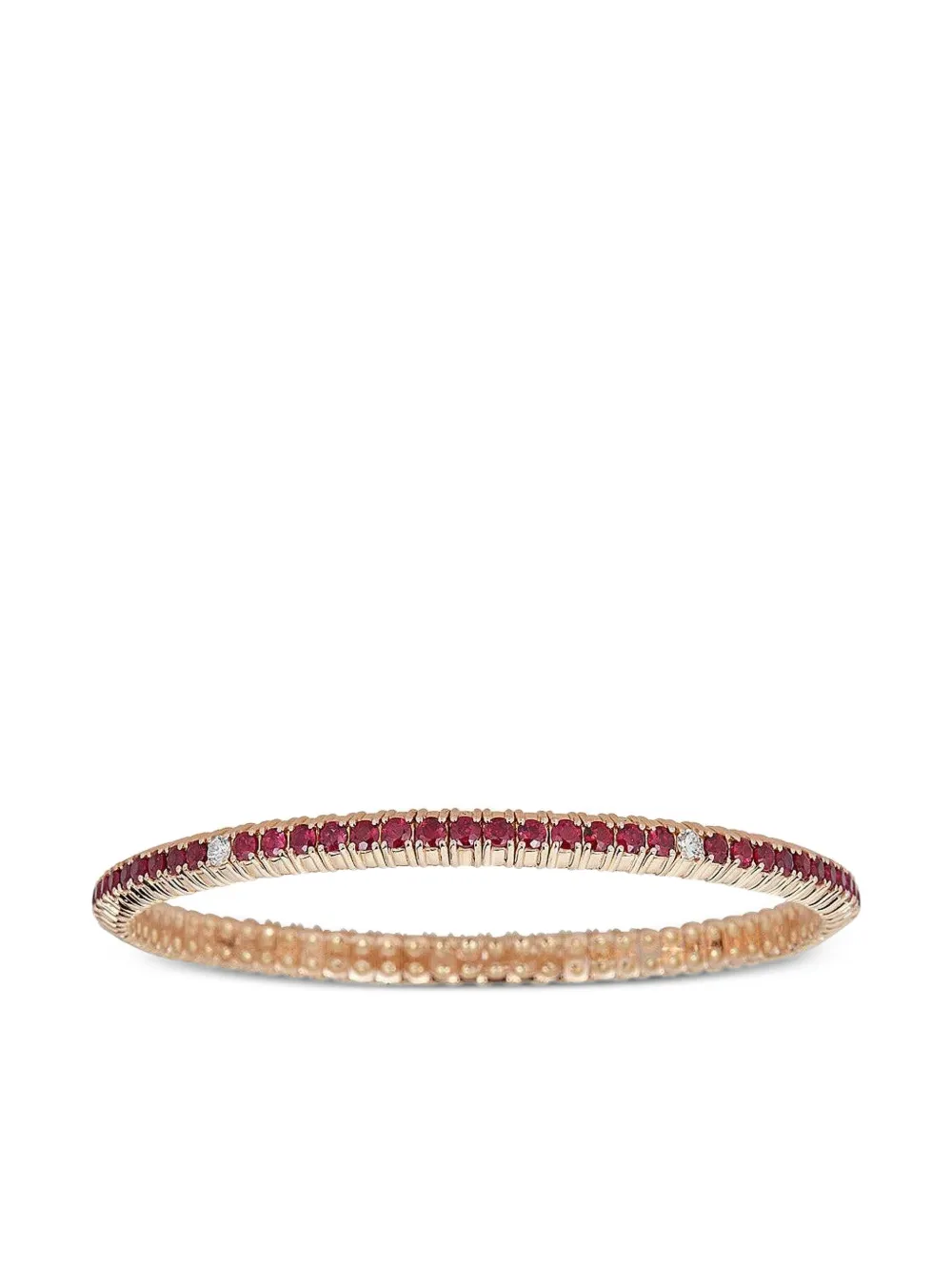 Zydo 18k Rose Gold Diamond And Ruby Bracelet In Pink