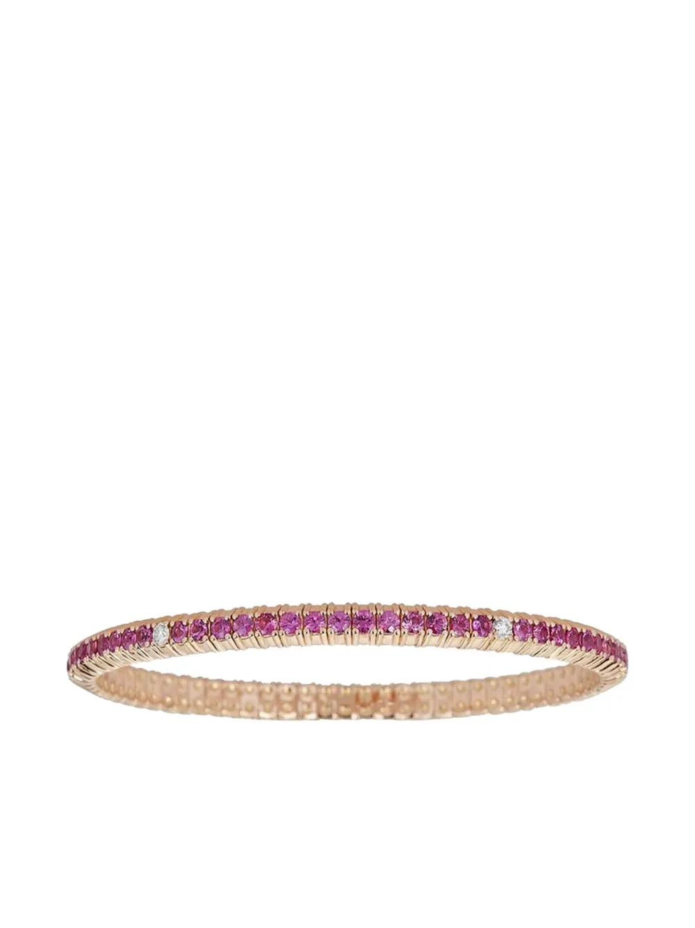 ZYDO Bracciale in oro rosa 18 carati con zaffiri e diamanti