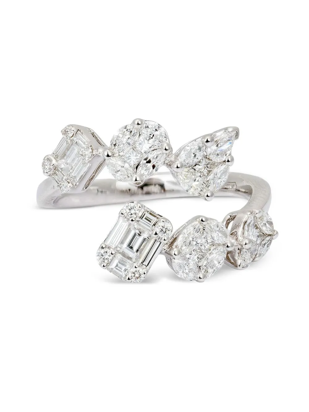 Zydo 18k White Gold Diamond Ring In Metallic